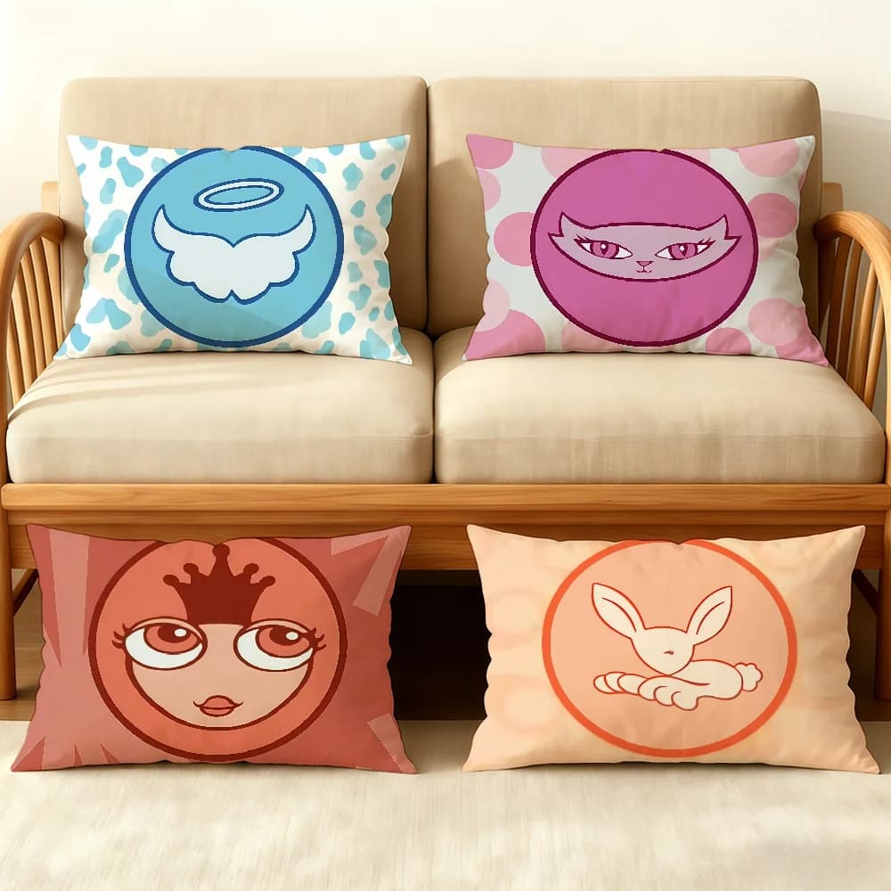Fashion B-Bratz-ES Mask Girl cushion cover Double sided Printed Room Bedding Hit Product Sofa Decorative
