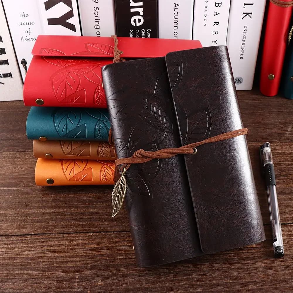Agenda Materiale scolastico Diario Raccoglitore Kraft Quaderno per schizzi Diario Quaderno vintage in pelle PU Quaderno a spirale sostituibile in carta