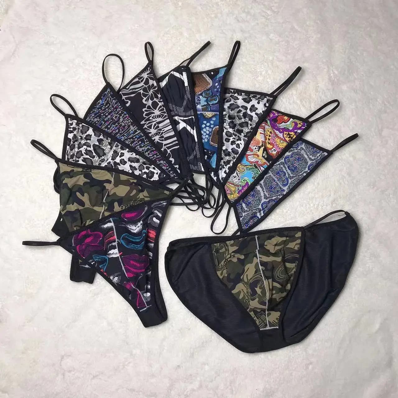 Costume da bagno bikini da donna, set tre pezzi, scollo a V, manica a tre quarti, tessuto in poliestere, collezione estiva