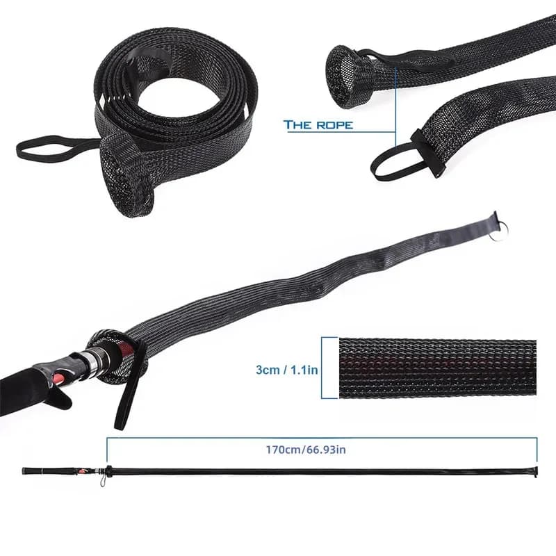 Copertura protettiva per canna da pesca Guanto per canna da spinning Guanto per lancio di rete per ghiaccio Calzino per asta - Accessorio per attrezzatura da pesca durevole