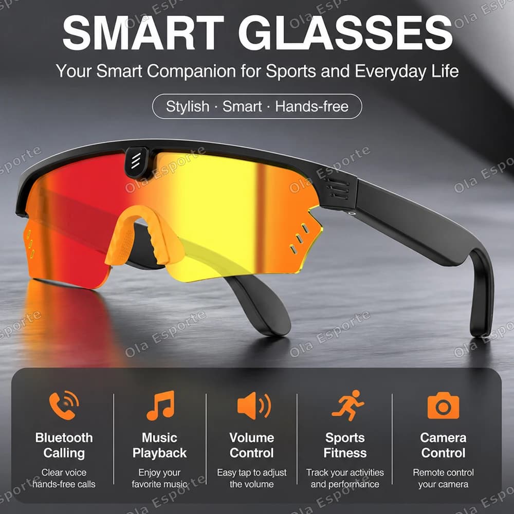 2026 New Smart AI Glasses Hands-Free Calling AI Chat Music Playback Voice Assistant 4K HD Smart Sunglasses for Men Women Ht30