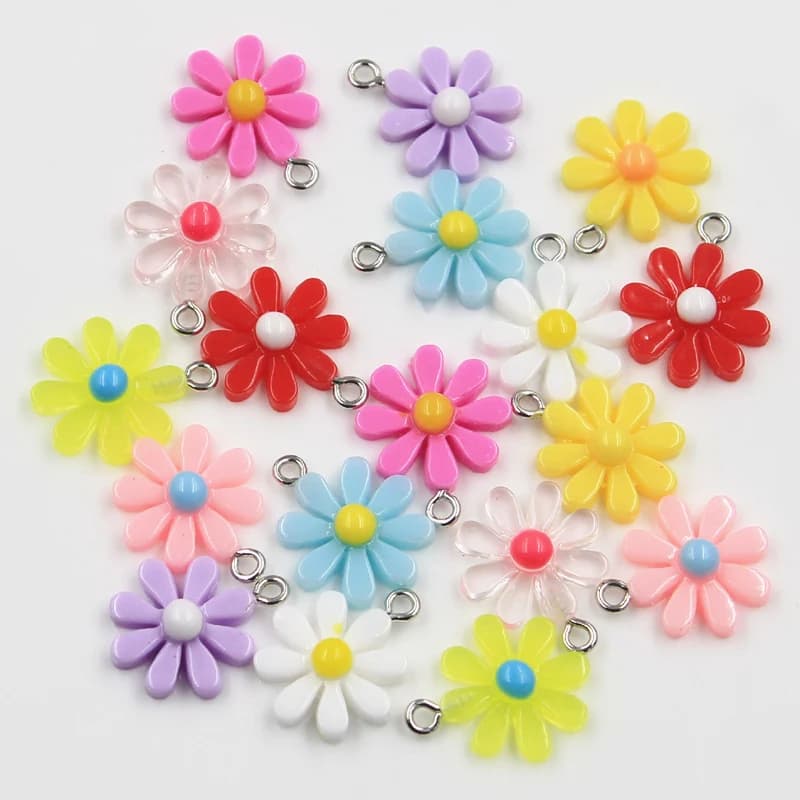 30 pcs flower pendants brown sunflower 20x16mm handcrafted pendant making hand-made jewelry finds by yourself for earrings necklace
