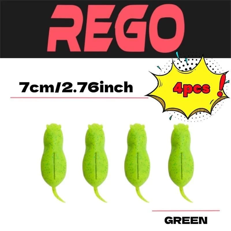 Esca morbida Materiale TPE Thunder Mouse esca finta lancio lungo galleggiante acqua nero verme morbido richiamo speciale uccidere