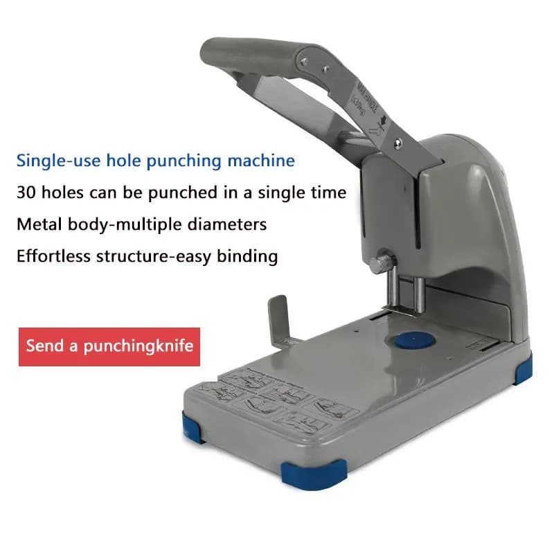 Manual punching machine Information on label files Air punching machine for plastic bags Punching machine for small holes