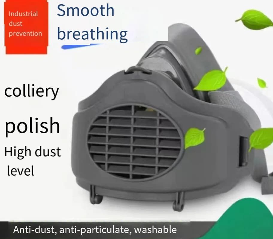 Polvere 3200 Mezza maschera Particelle Filtro Presa di cotone Maschera protettiva Maschera antipolvere anti-vernice Respiratore per particelle