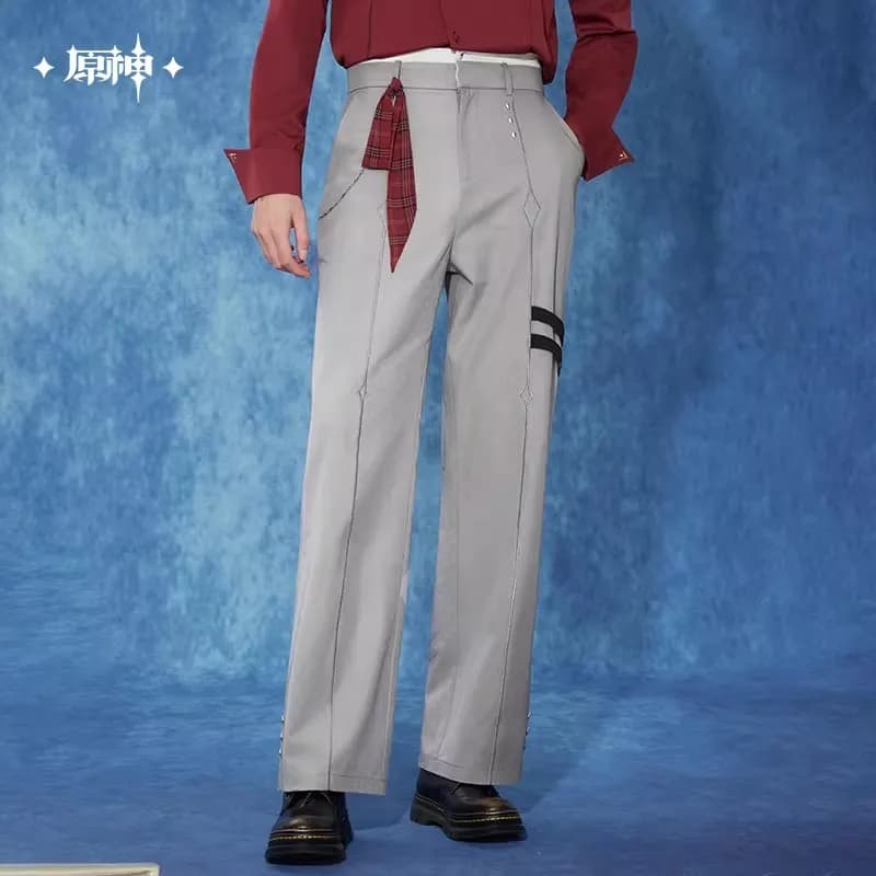 Theme Casual Trousers Theme Tartaglia of the Official Game MiHoYo Genshin Impact, Gamba Larga Pants, Jeans in Elephant Zampa, Cosplay, Christmas Gifts