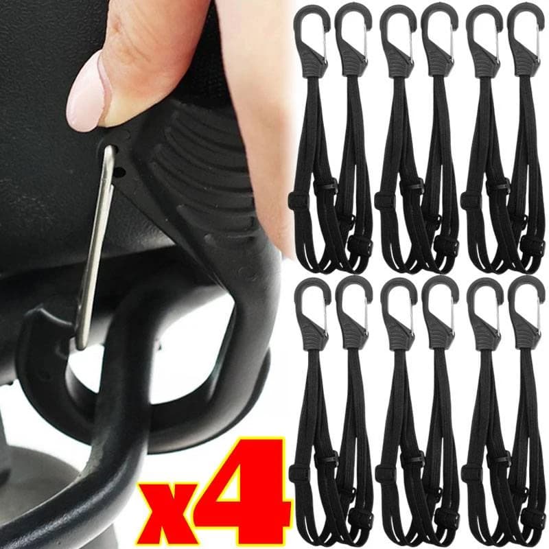 Adjustable Strap for Motorcycle Bags 90cm, Elastic Corda with Hook, Network Wallet, Elastic Corda for Bicycle Bags, Accessories for Fixing Equipment