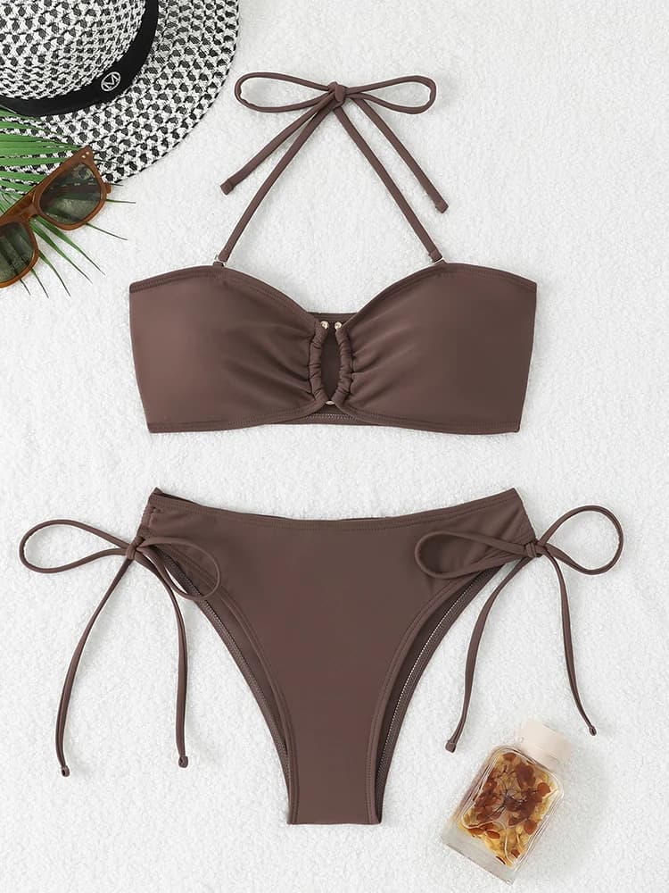 Women's high waist bikini 2026, Swimwear, Brazilian beachwear with Push-Up