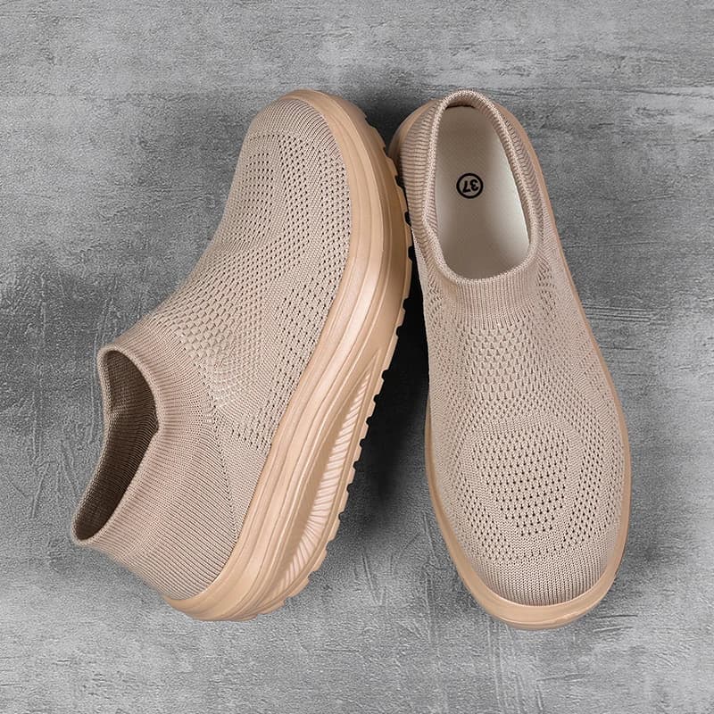 Rounded Toe Men Mesh Casual Shoes Spacious Inner Space Full Ventilation Outdoor Long Time Walking Shoes