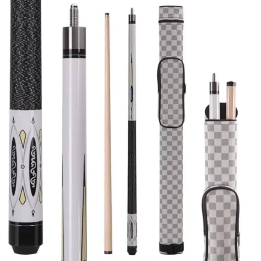 Canadian Maple Pool Cue Sticks 10mm/11.5mm/13mm,58" 2-Piece Pool Sticks with Low Deflection Shaft, Billiard Sticks for Home, Ba