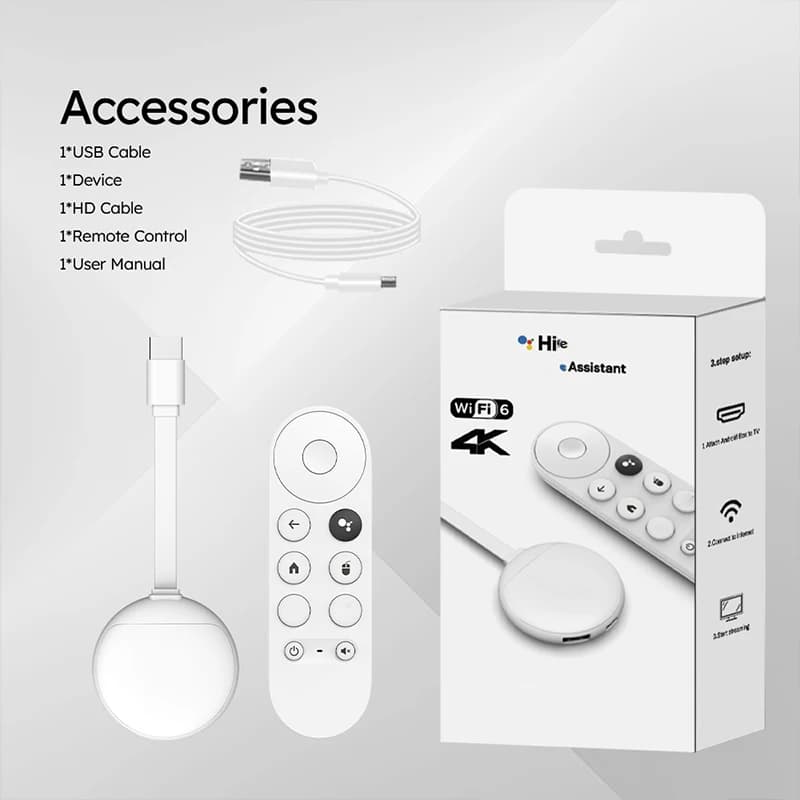 U11 TV Stick Android 14 TV Box H313 Wifi BT5 Smart TV 2.4G 5G 4K HD Smart TV BOX con Telecomando Vocale Set-Top Box