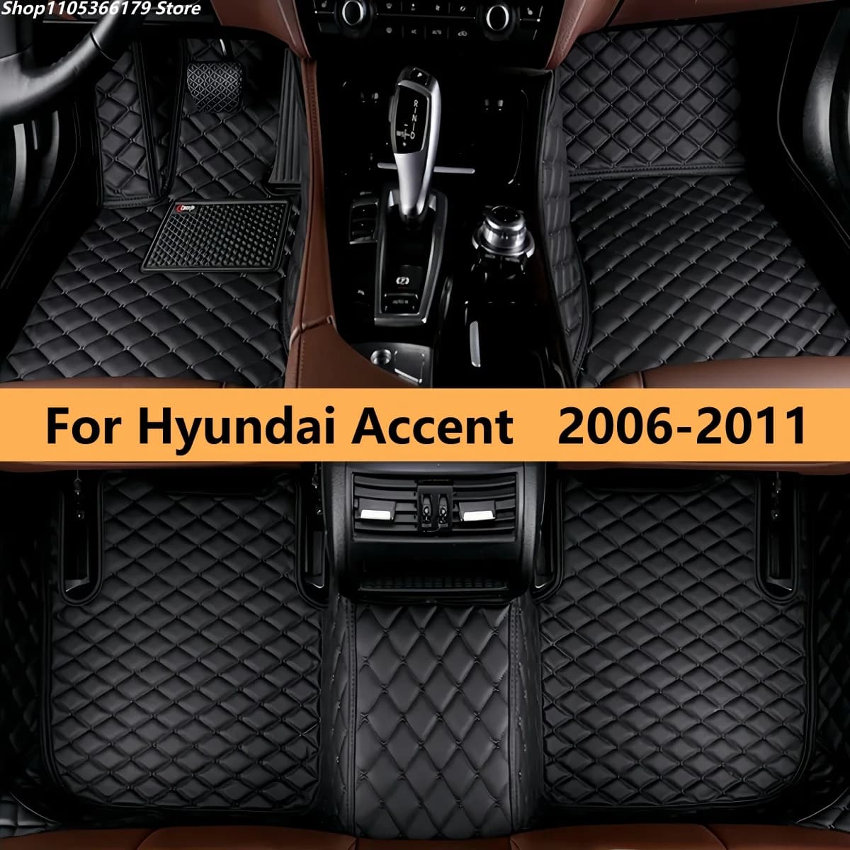 Custom Car floor Mat For Hyundai Accent 2006 2007 2008 2009 2010 2011 Car Floor Mats Full Set Foot Matts Rugs Auto Accessories