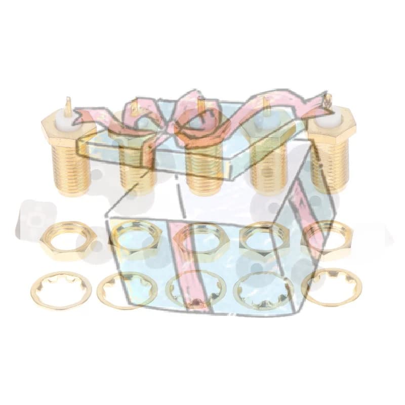 【CCA】5Pcs SMA-KY RF Connectors SMA Female Nut Bulkhead Handle Deck Clip Solder Cup Perfect For Radio Antenna WiFi DIY Projects