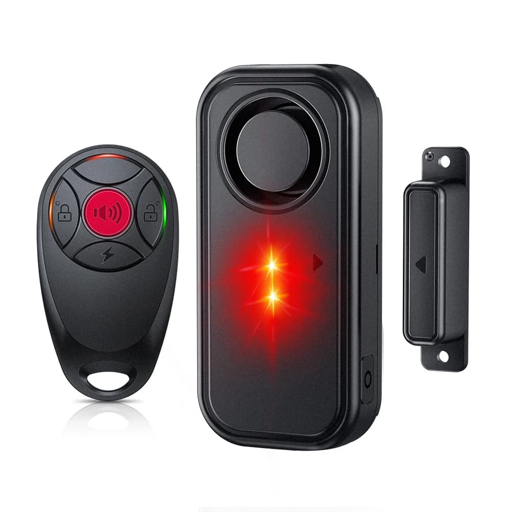 Allarme per porte e finestre con rilevatore di sensori magnetici a luce LED Sensore di allarme di sicurezza per recinzione esterna impermeabile per la sicurezza dei bambini