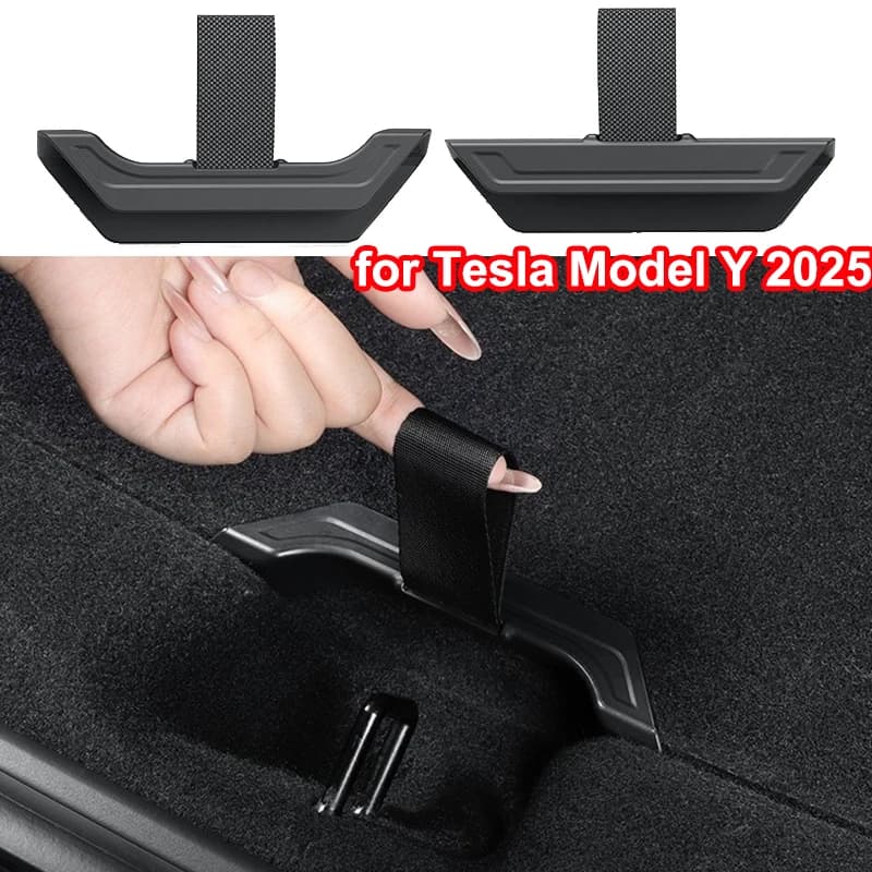For Tesla Model Y Juniper 2025 Back luggage cover Open handle Corda Tail box Pull the strap Coulisse Launch Interior accessories