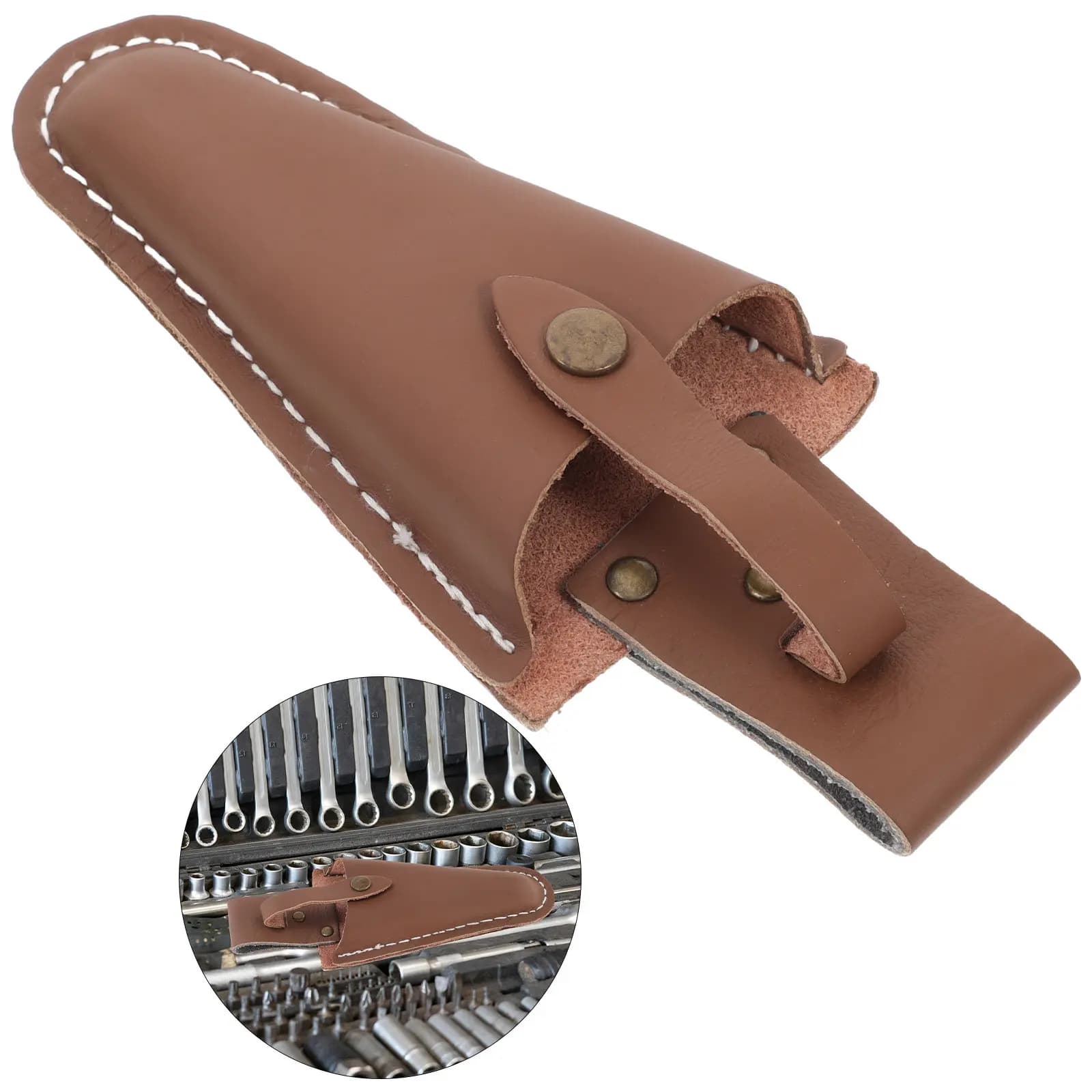 Garden Tools Bag, Multifunctional Protective Case Brown for Power Scissors, Garden Tools