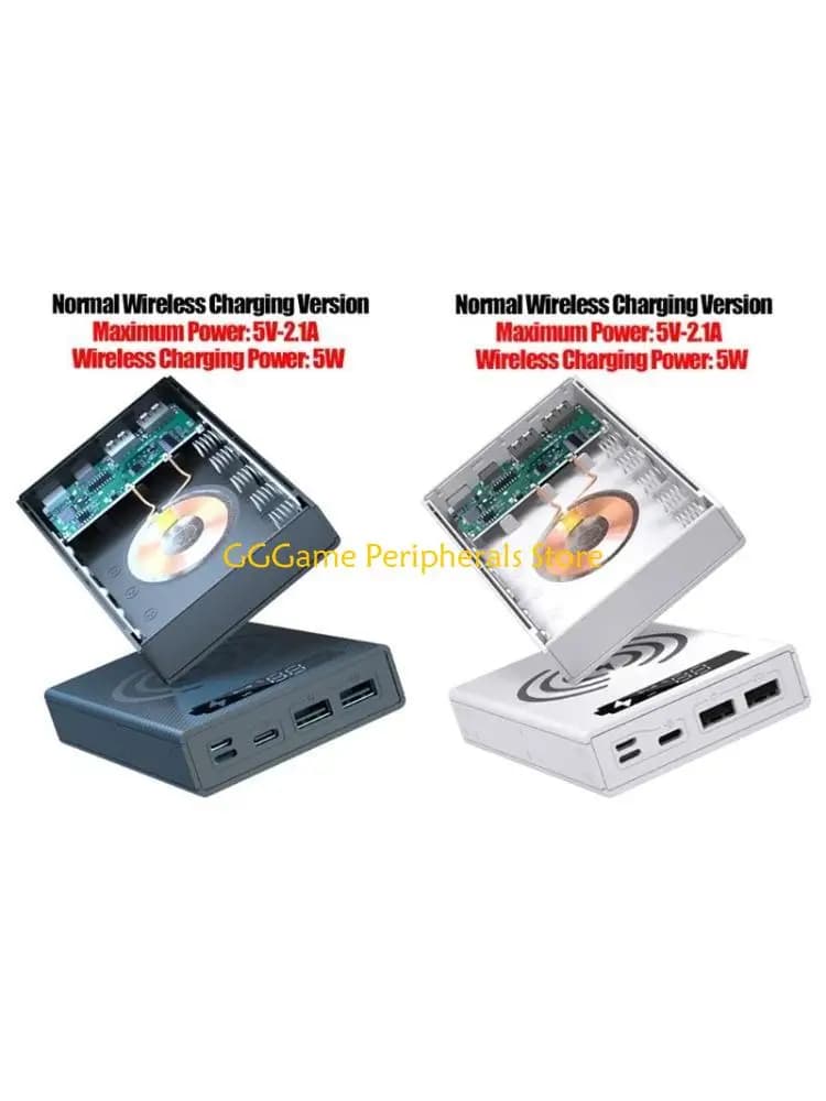 U55B 5x18650 Wireless per custodia Scatola immagazzinaggio carica della batteria esterna per Shell per caricare