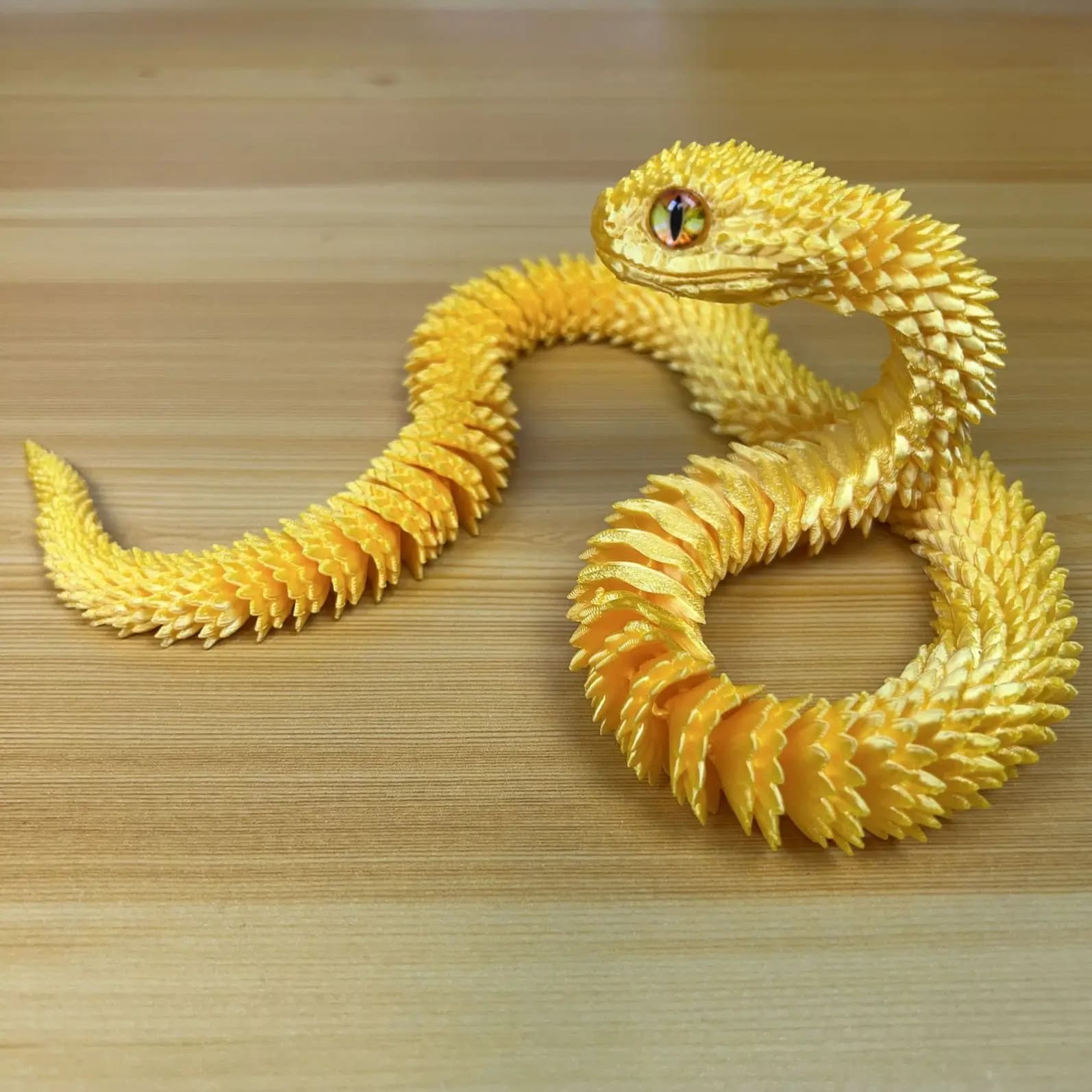 3D Printed Crystal Articulated Snake, 45CM Flexible Fidget Toy, Colorful Gem Animal, Birthday Gift for Kids