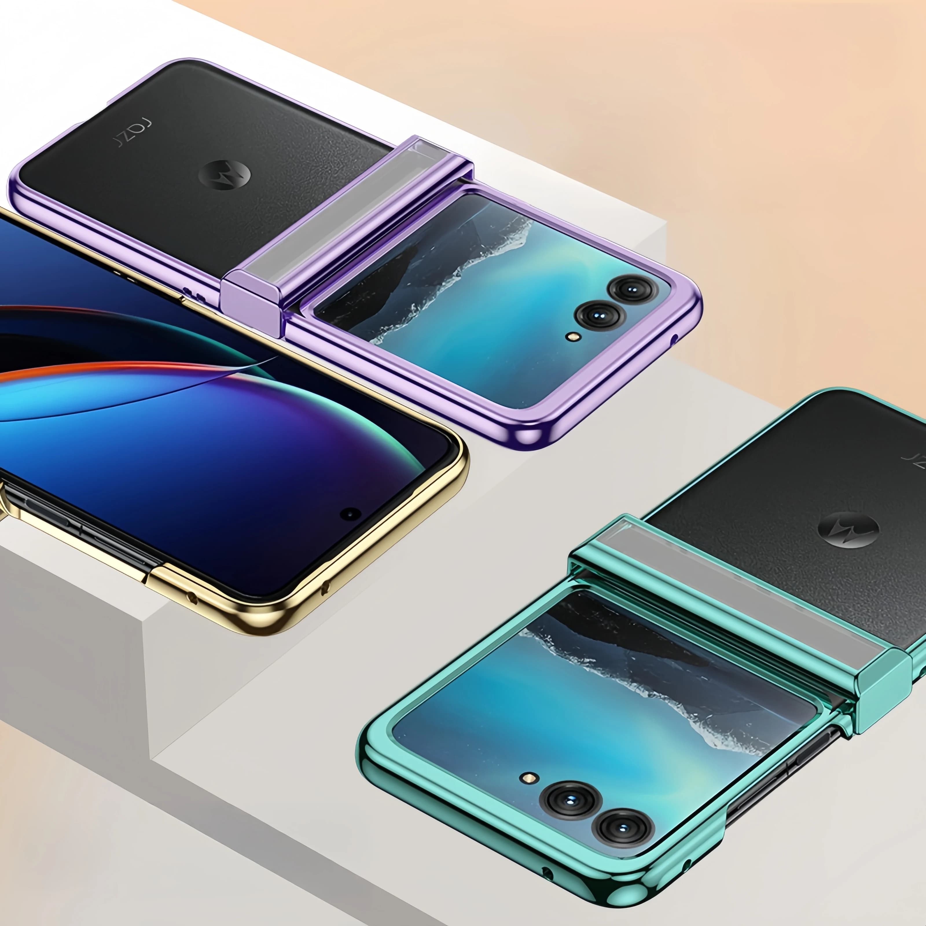 Custodia rigida per telefono con placcatura trasparente di lusso per Motorola Razr 60 50 40 Ultra Pro 2025 2024 Cover posteriore antiurto trasparente