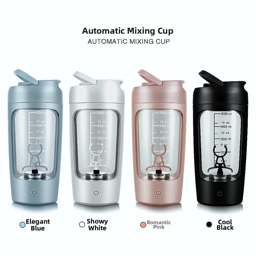 Automatic electric cup for mixing - portable shaker for powdered protein, ideal for sports and outdoor fitness.
