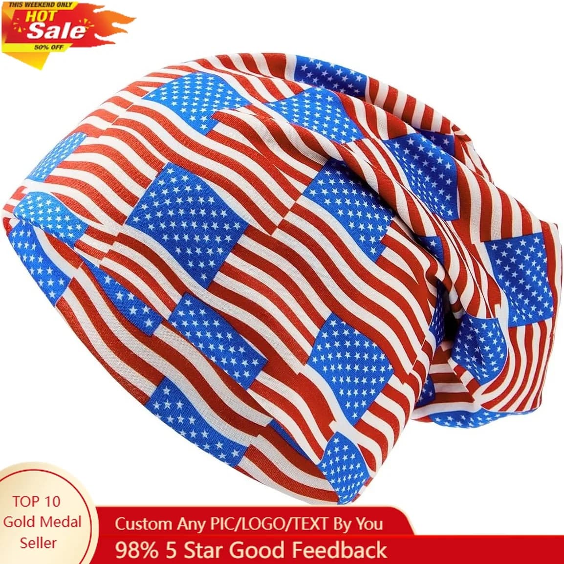 Berretto slouchy in cotone Century Star Cappello elasticizzato Hip-Hop caldo con teschio Berretto leggero e largo unisex per donna