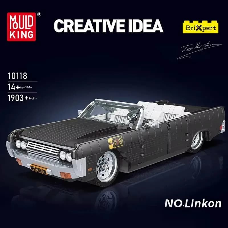Classico Mould King 10118 Blocchi da Costruzione Tecnici, Modello di Auto Sportiva Continental 1964, Giocattolo da Assemblare, Regalo di Natale per Bambini