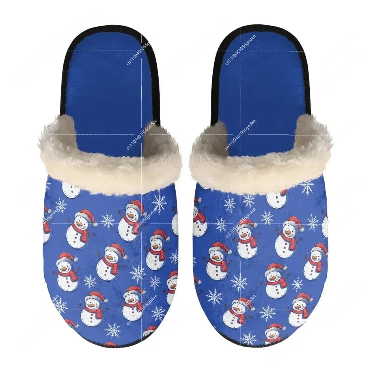 Christmas Themed Design Slippers Mens Womens Home Cotton Plush Bedroom Casual Keep Warm Customized Thermal Lightweight Slipper