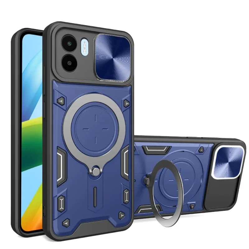 Armor Slide Camera Protection Cover For Redmi 12C 13 13C 14C 10 Prime 2022 5G 5G Magnetic Ring Stand Phone Case bag Back Cover