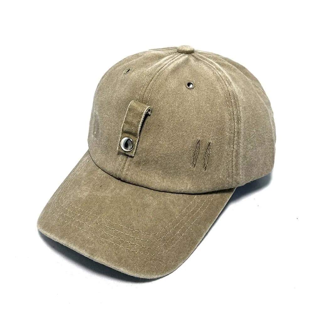 Cappello da Baseball Regolabile alla Moda con Occhiali da Sole Integrati, in Cotone Lavato, Protezione Solare, Tinta Unita, da Uomo