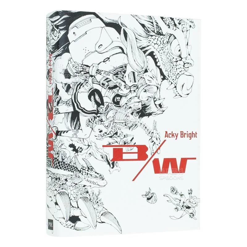 Acky Bright Art Book Artwork B/W Original Illustration Collection Manga Anime Comic Cyberpunk Beauty Line Art Sketch Libros