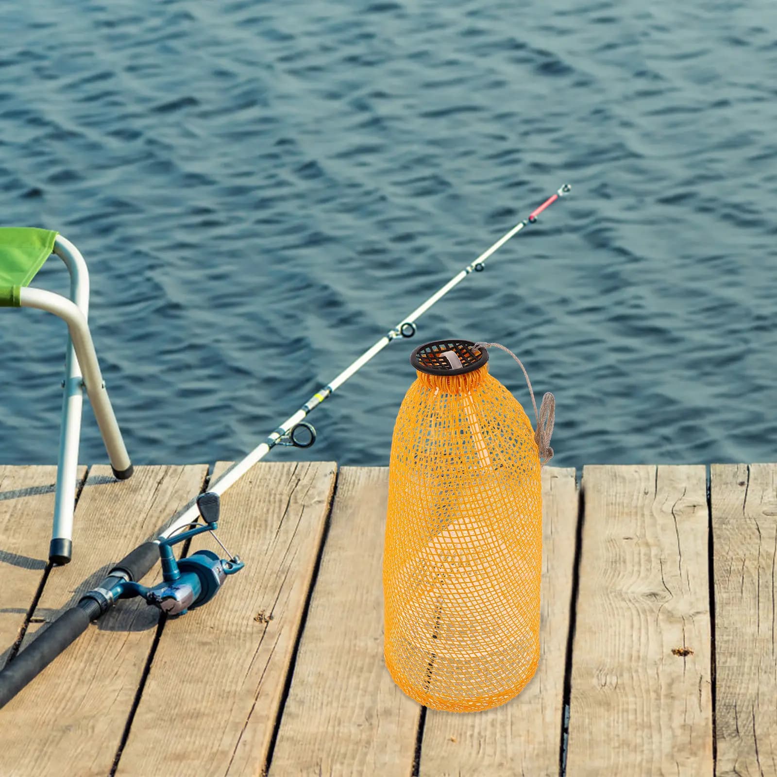 Trappola da Pesca Pieghevole Multifunzionale per Pesciolini, Gamberetti, Granchi, Gamberetti di Fiume - Gabbia a Rete in Plastica Robusta, Portatile e Richiudibile, Contenitore per Esche