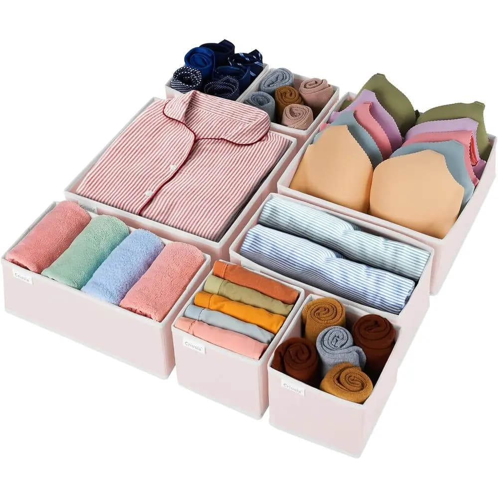 Underwear Organizer, Clothes Storage Box, Closet Drawer Divider Organizer for Clothes, Scarves