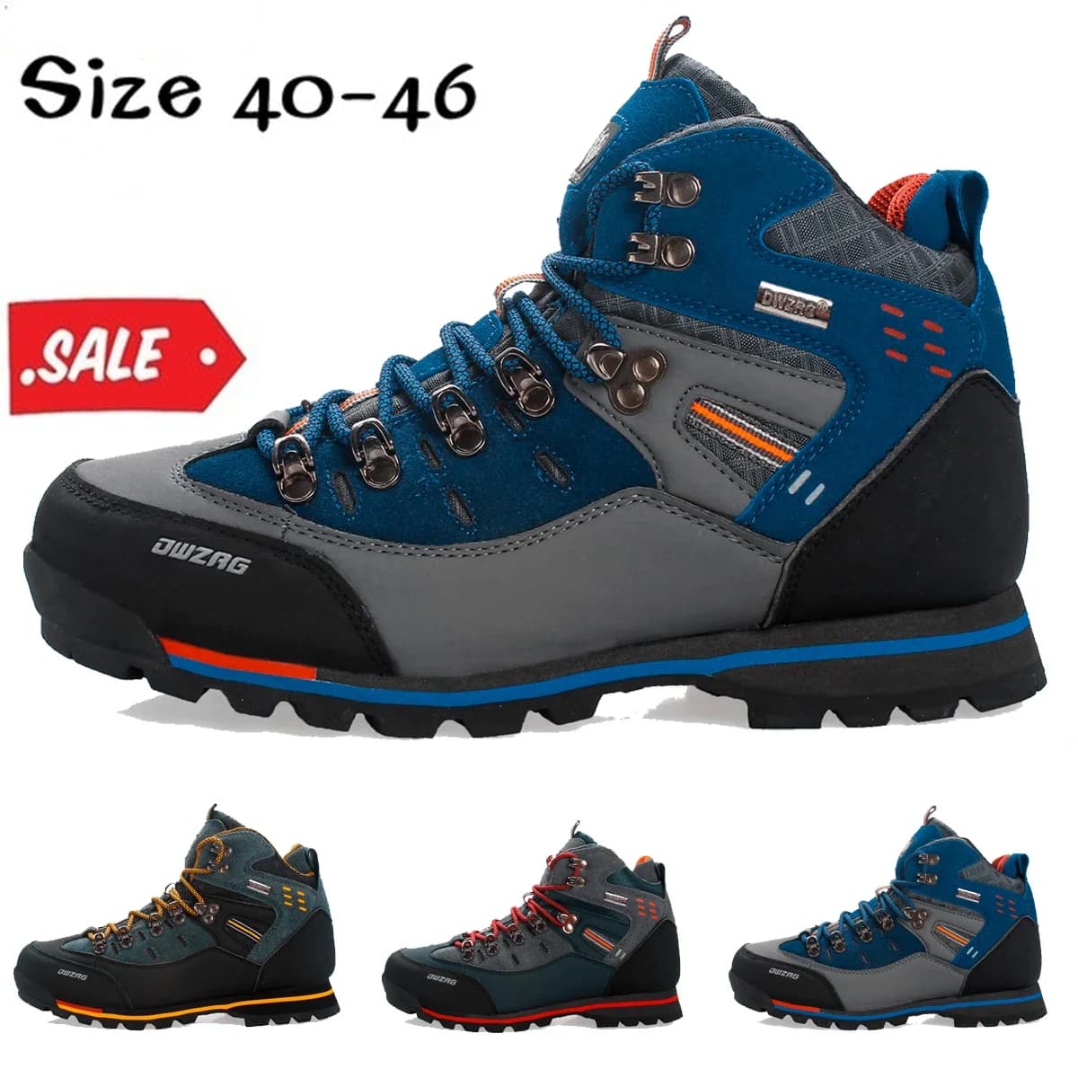 Waterproof Outdoor Hiking Boots Men's Trekking Winter Mountaineering Camping Shoes Fashion Casual Snow Boots