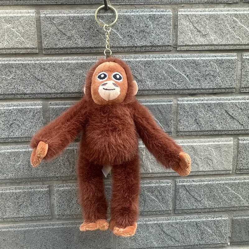 Adorabile Portachiavi con Pendente a Forma di Gorilla, Orangutan o Scimmia, Morbido Peluche Animale Carino, Regalo di Compleanno o Natale per Ragazze e Ragazzi