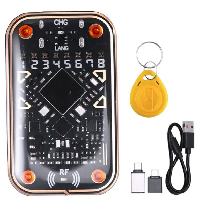FEDI-Chameleon Ultra V2.0 Lettore di Chip RFID Emulatore di Smart Card + 5200 Portachiavi 125Khz 13.56Mhz Decodificatore di Carte NFC Duplicatore