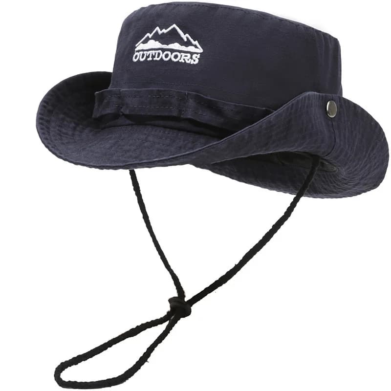 Cappelli da sole per uomo Berretto da campeggio all'aperto Tesa larga Flat Top Protezione anti-UV Cappello da pescatore estivo con stampa di lettere da donna