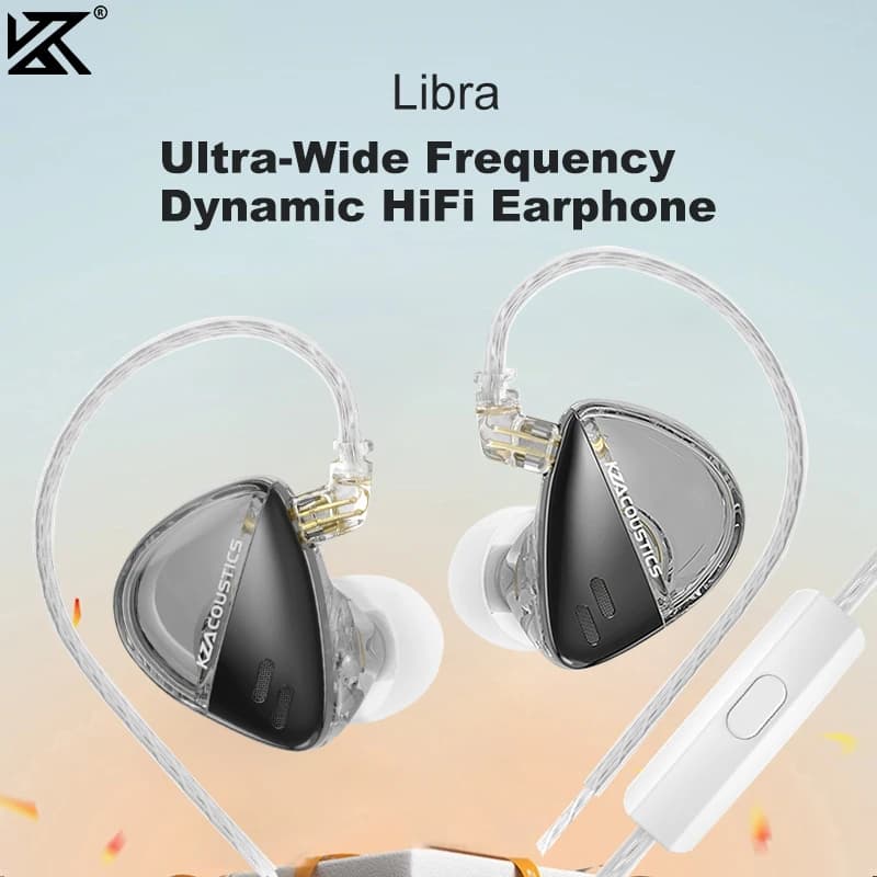 KZ X Angelears Libra HiFi Auricolare Sport ad altissima frequenza con cancellazione del rumore Cuffie da gioco con cavo sostituibile a 2 pin