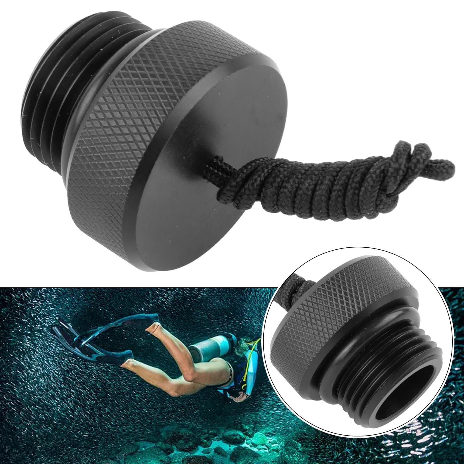 1Pc Scuba Diving DIN Tank Cylinder Valve Anti-dust Cap Accessories Dive Gear Dust Cover Cap Light Scuba Diving ABS 25mm Parts