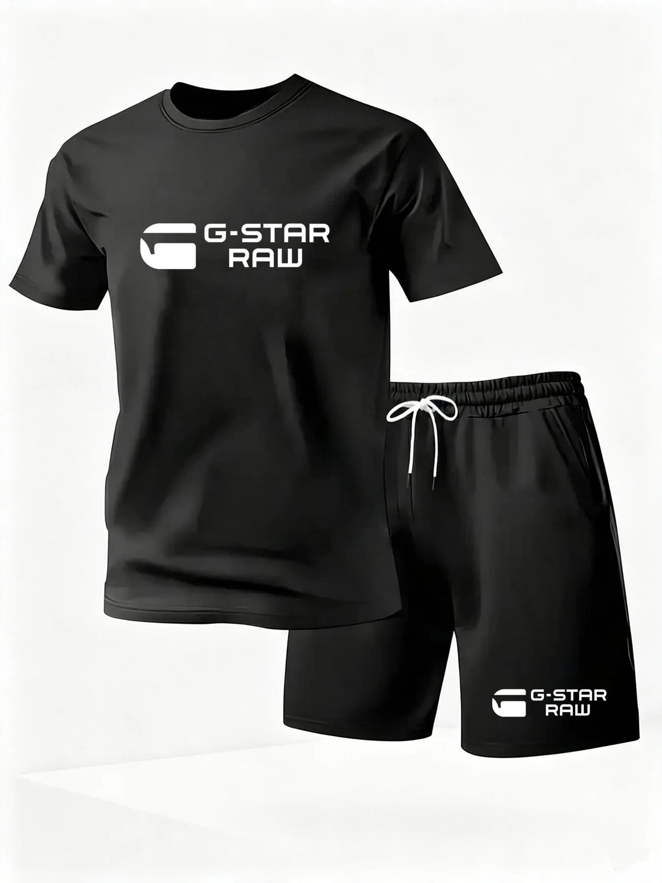 2026 New in Mens Tracksuit T-shirt + Shorts Urban Causal Sports Outfit Male Spring Summer Home Outdoor Comfort Tees Set