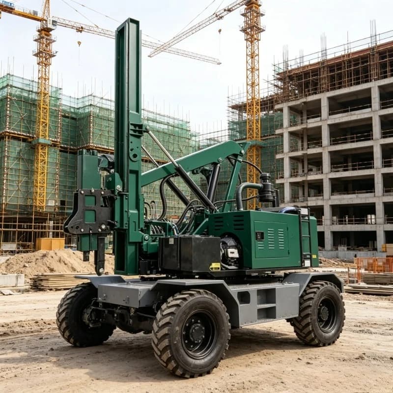 FOB Price Industrial Road Guardrail Pile Driver Stable Widely Used In Urban Highway Safety Barrier Foundation Construction Jobs