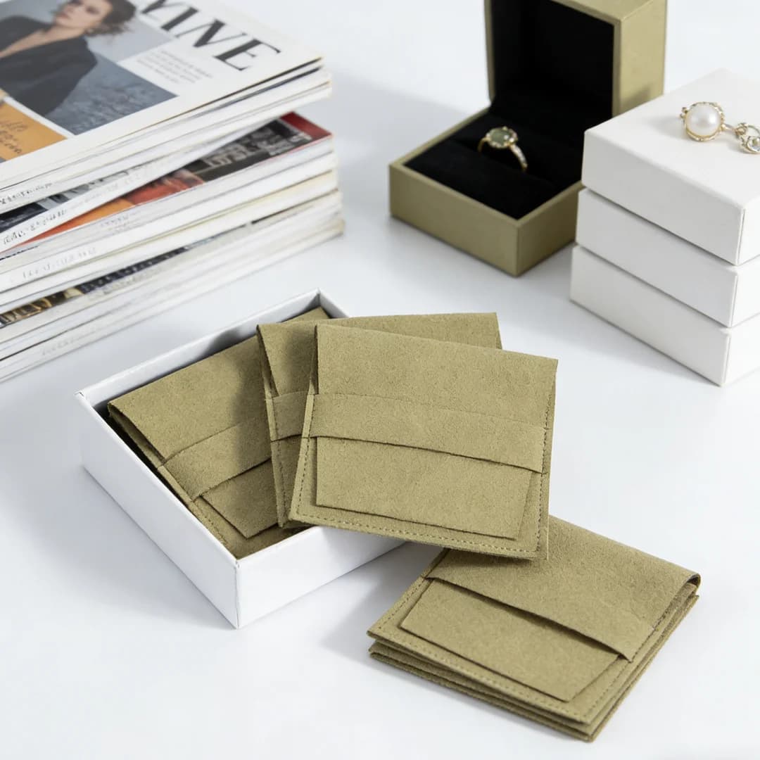 Buste in microfibra da 10 pezzi con fascia per confezioni regalo, ideali per matrimoni, feste, gioielli, organizer per orecchini, anelli e ciondoli