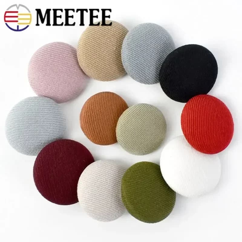 50 pezzi 11-30mm bottoni ricoperti di stoffa per borsa da cucire cappotto camicia bottoni con gambo fibbie decorative accessori per indumenti fai da te