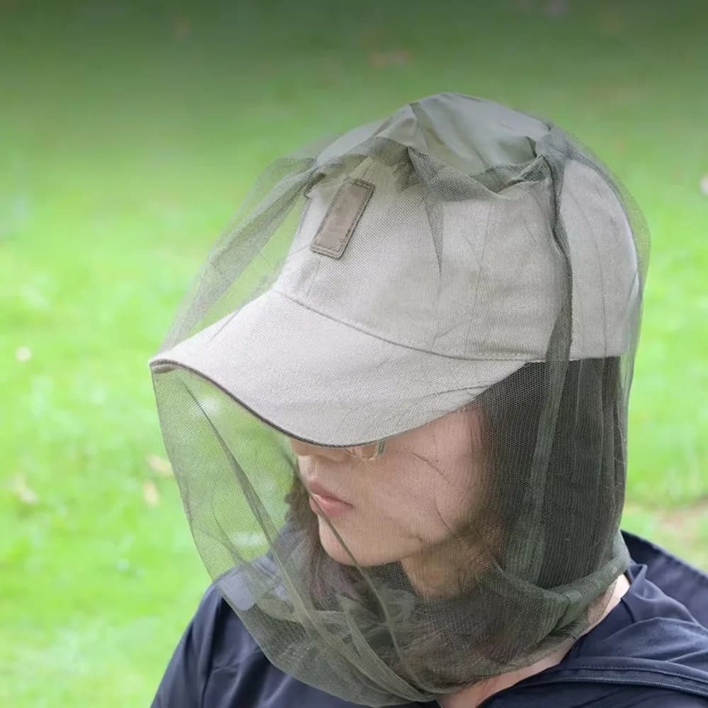 Cappello da Pesca Anti-Zanzare e Insetti con Rete Protettiva per la Testa e il Viso, Cappello Parasole per Campeggio e Viaggi all'Aperto