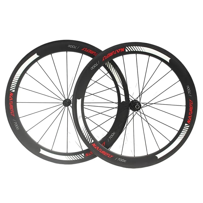 Ruote Bici da Corsa in Carbonio Naturefly 50mm Clincher 700C - Set Ruote Bici da Ciclismo