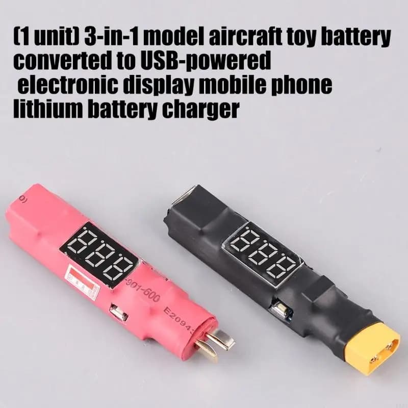 Caricabatterie remoto digitale 3 in 1 con monitoraggio in reale per modelli droni e aeroplani Sicurezza delle batterie