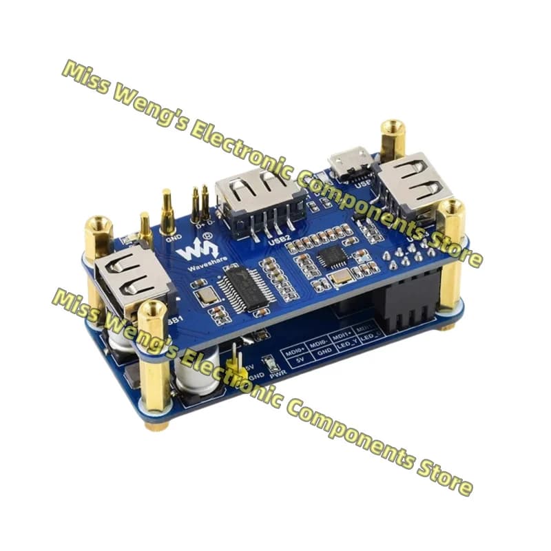 Alimentatore Ethernet Zero WH PoE Modulo scheda di espansione HUB USB a 3 canali Hub PoE/ETH/USB HUB HAT Con guscio