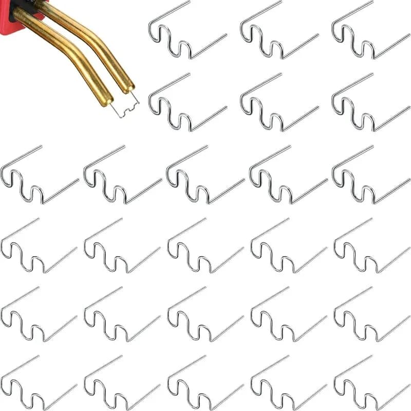 0.8mm Cucitrice a caldo Graffette per paraurti auto Saldatore di plastica Kit di riparazione automobilistica Cucitrice a caldo Saldatura Strumenti di saldatura 100 pezzi