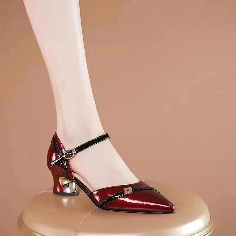 Sandali da donna tacco basso tacchi a spillo sandali con cinturino donna punta a punta gladiatore sandali donna scava fuori scarpe di marca