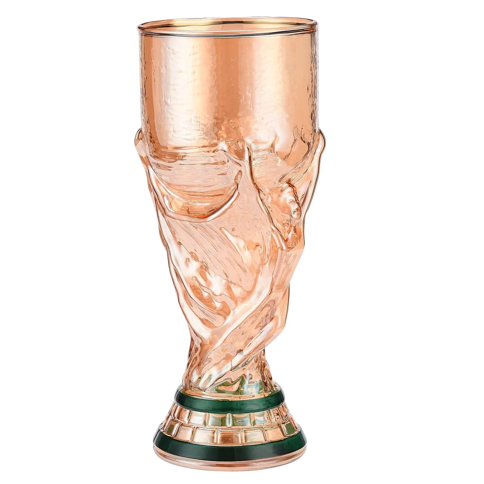 Boccale da Birra 500 ml in Vetro, Bicchiere da Birra Portatile Trasparente per Feste e Riunioni Familiari, Colore Ion Plating