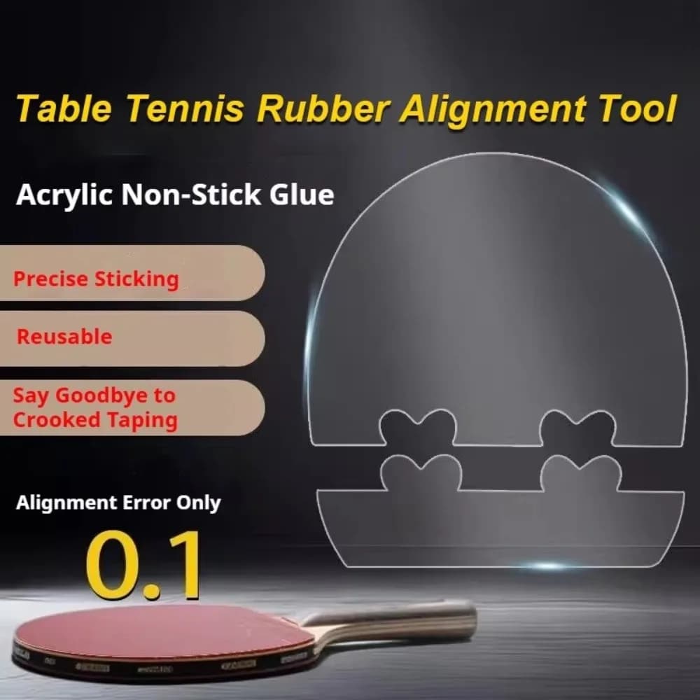 Acrylic Ping Pong Rubber Alignment Plate Quick Position Auxiliary Positioner Mounting Tool for Racket Patchwork Plate